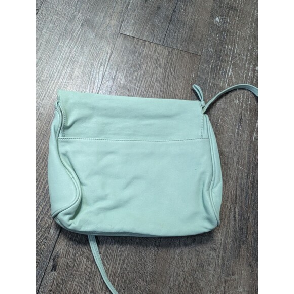 Mint Green Leather Purse by Samantha Scott: Medium Shoulder Crossbody Handbag - Picture 2 of 14